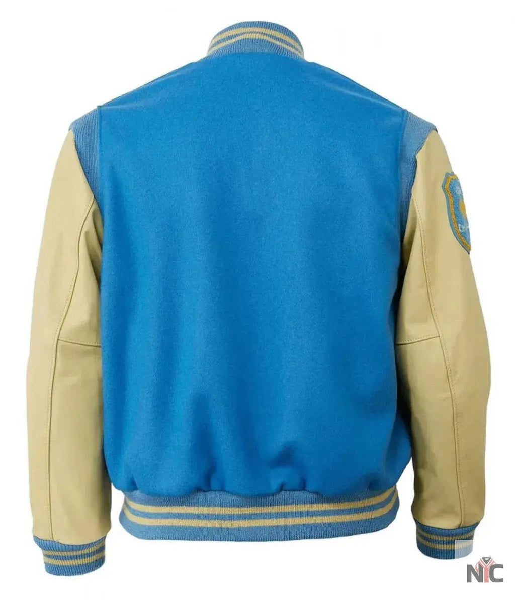 1952 Detroit Lions Cream and Blue Jacket Clanton Jacket