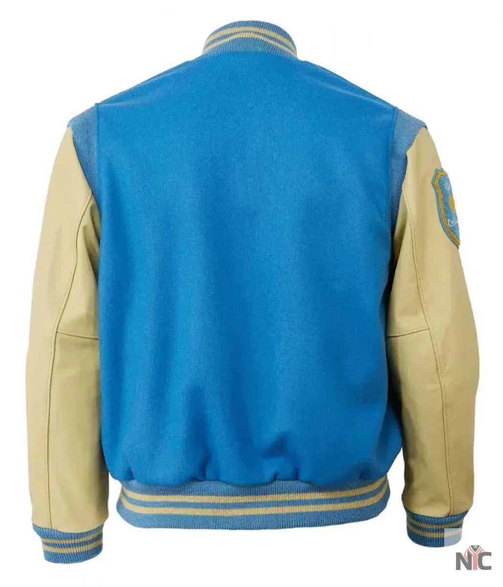 1952 Detroit Lions Cream and Blue Jacket Clanton Jacket