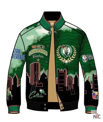 2024 NBA Champion Boston Celtics Full-Snap Jacket Clanton Jacket