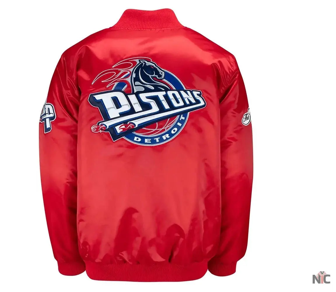 20th Anniversary Detroit Pistons Red Jacket Clanton Jacket
