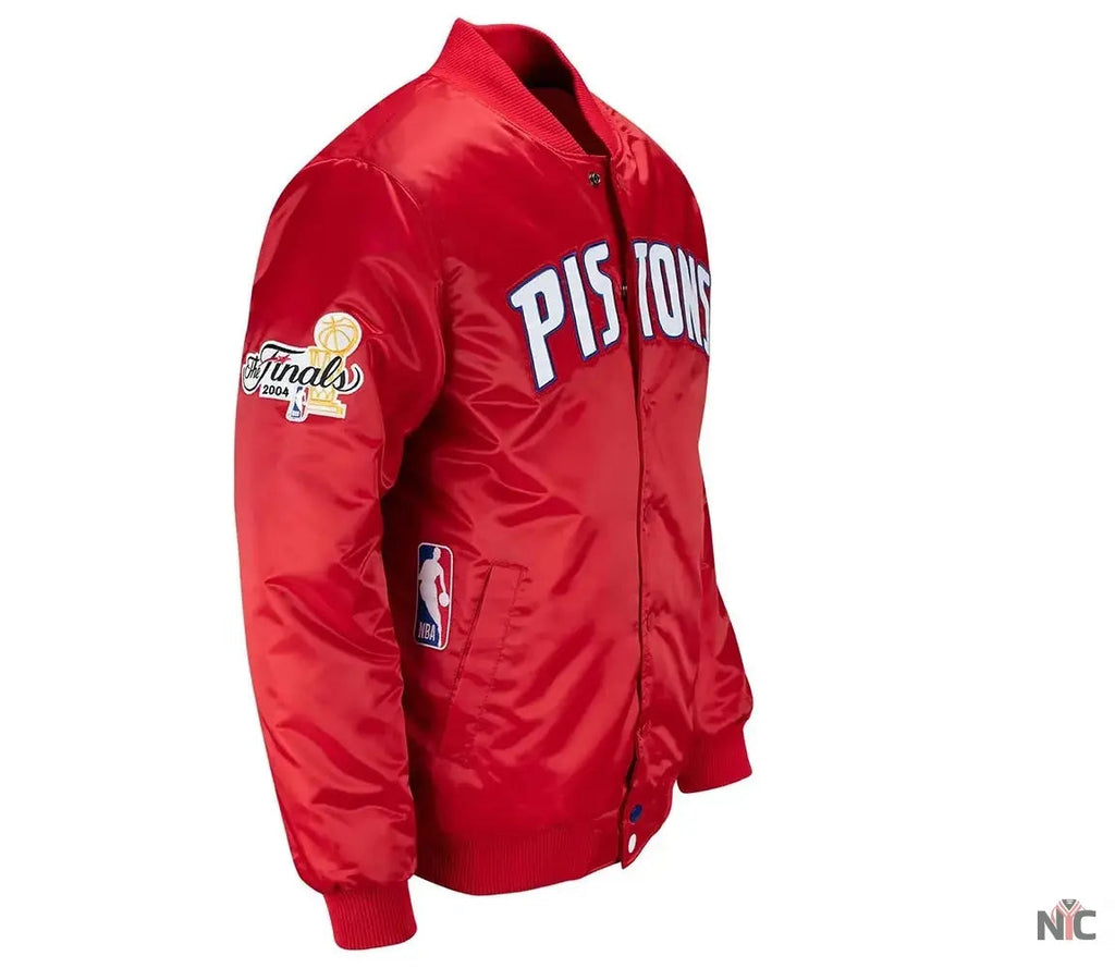 20th Anniversary Detroit Pistons Red Jacket Clanton Jacket