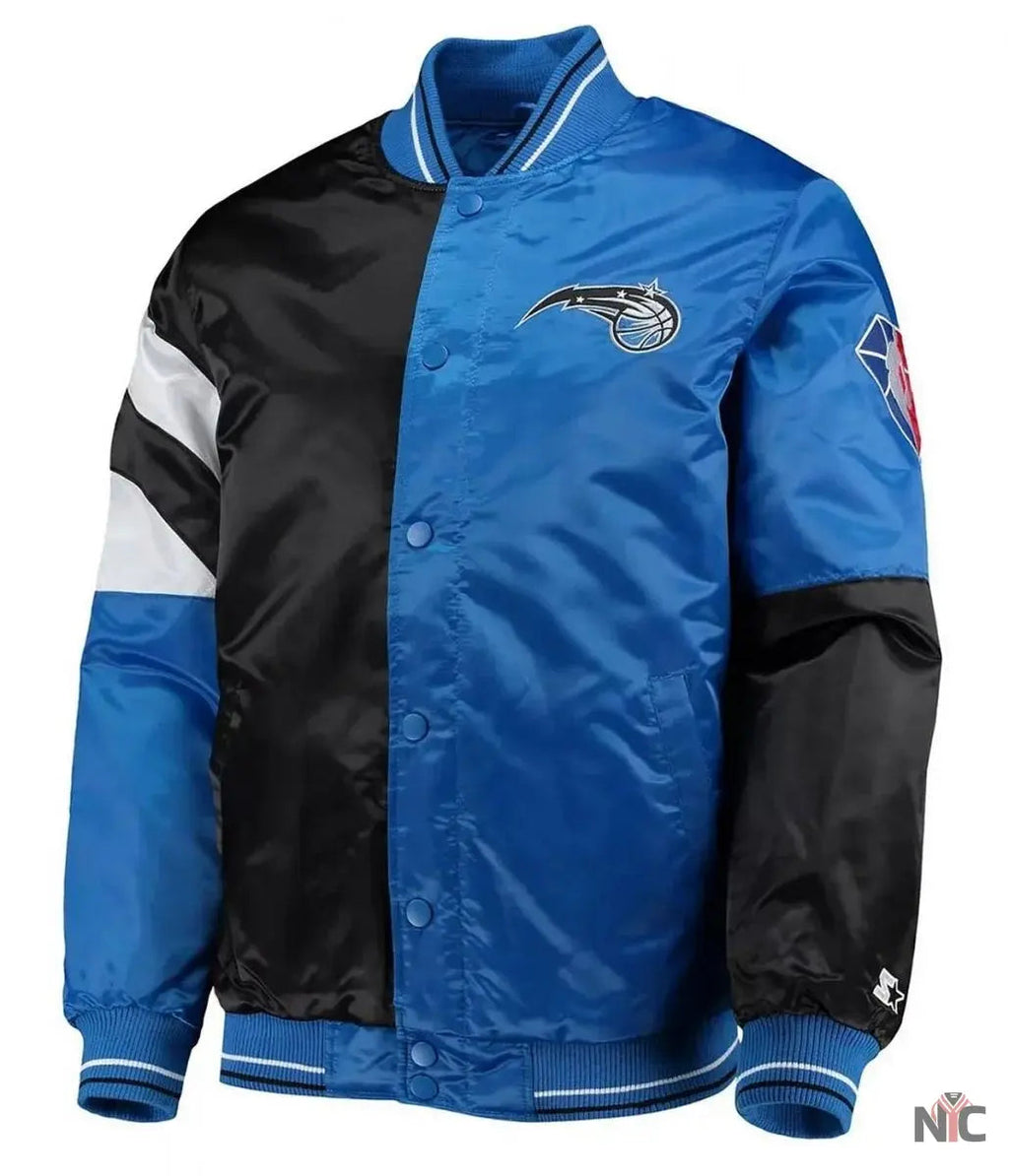 75th Anniversary Orlando Magic Leader Color Block Satin Jacket Clanton Jacket