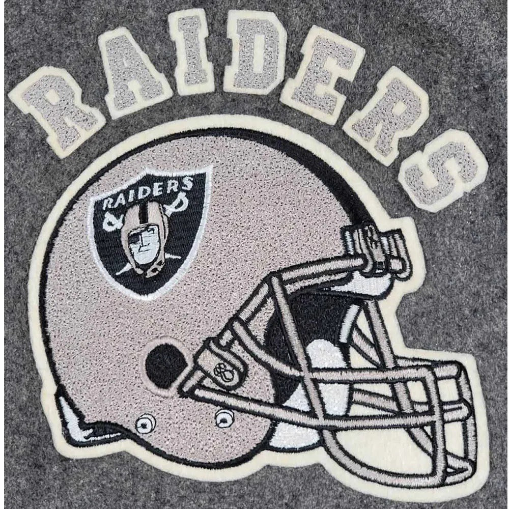 80’s La Raiders Gray And Cream Wool Varsity Jacket NYC Jackets
