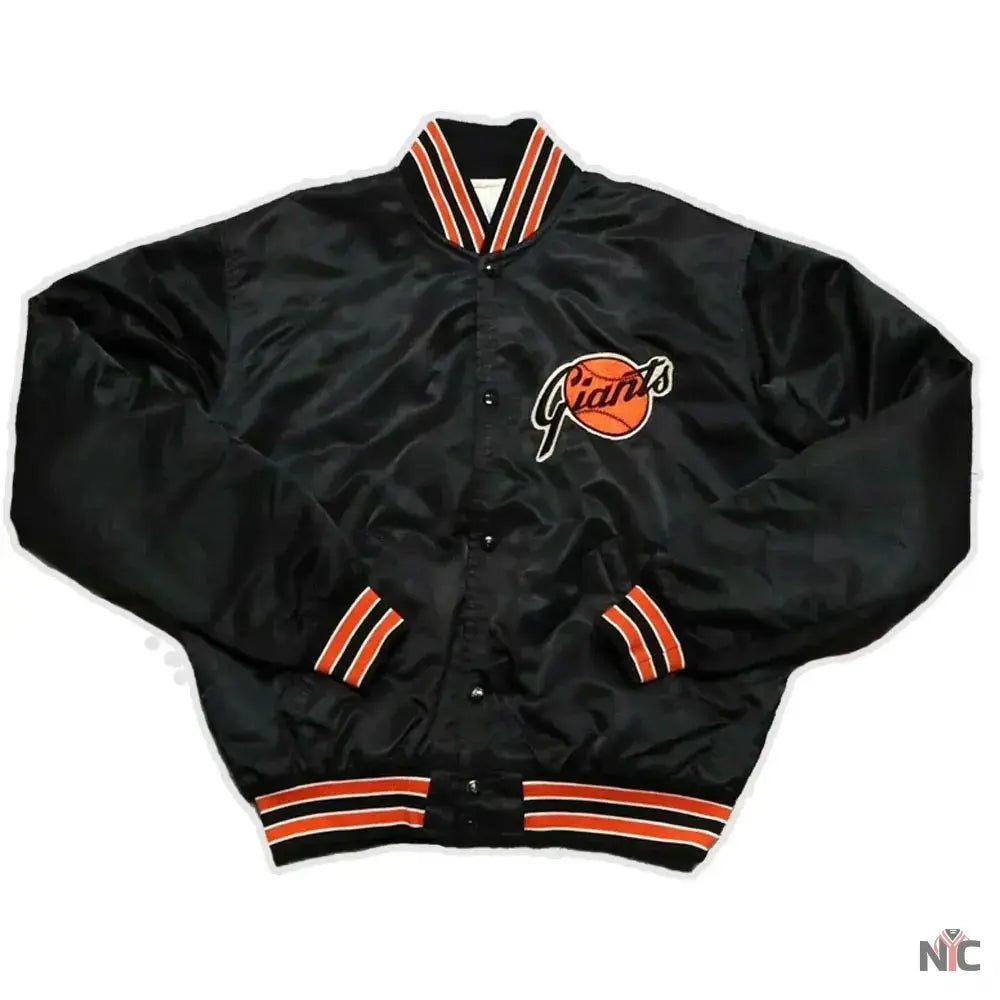 80s San Francisco Giants Bomber Satin Jacket Clanton Jacket