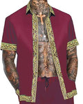 90 Day Fiance Pillow Talk Burgundy & Gold Trim Pajamas Clanton Jacket
