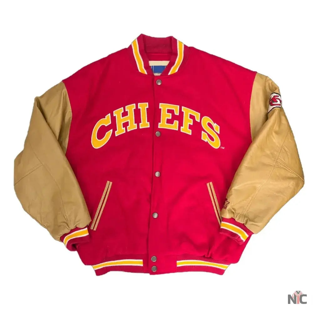90s Kansas City Chiefs Varsity Jacket Clanton Jacket
