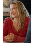 A Merry Little Ex-Mas 2025 Alicia Silverstone Red Cardigan