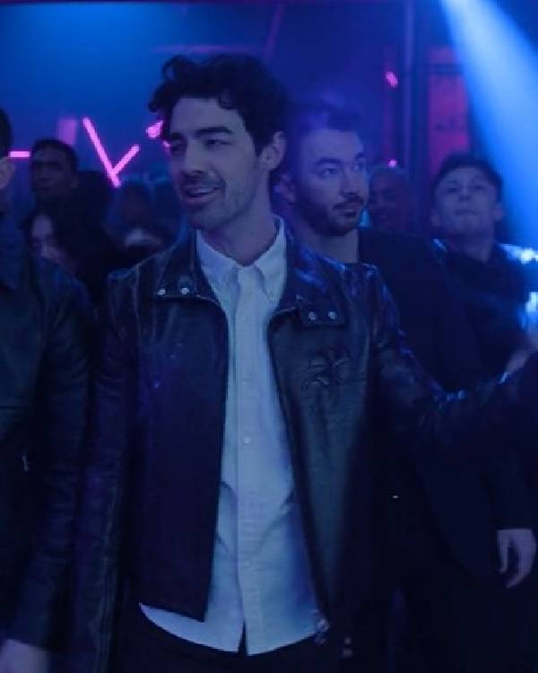 A Very Jonas Christmas Joe Jonas Black Leather Jacket