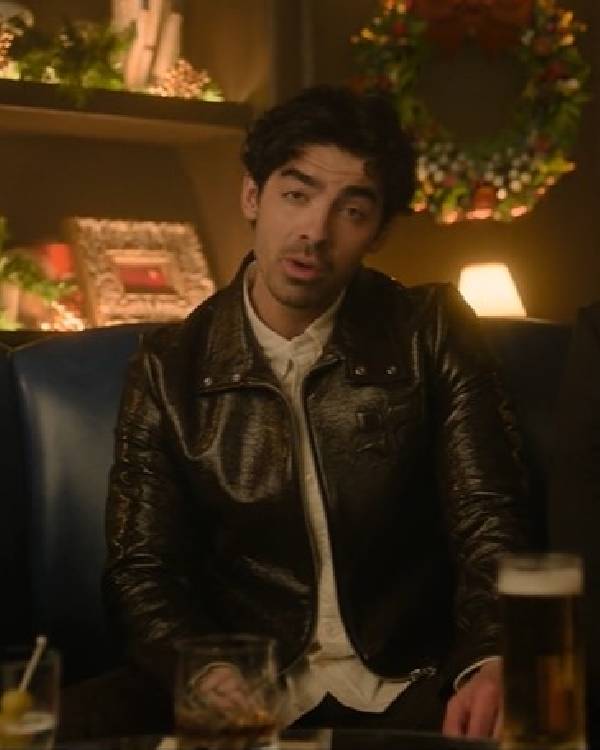 A Very Jonas Christmas Joe Jonas Black Leather Jacket