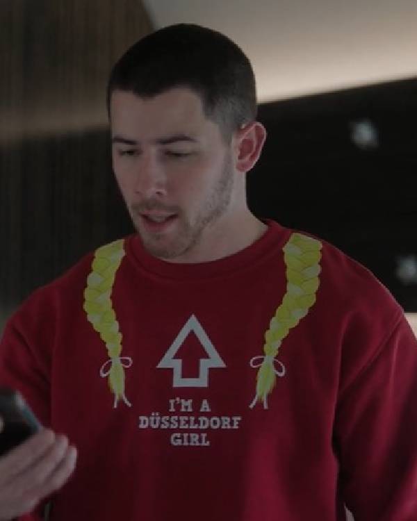 A Very Jonas Christmas Nick Jonas “I’M A Düsseldorf GIRL” Sweatshirt