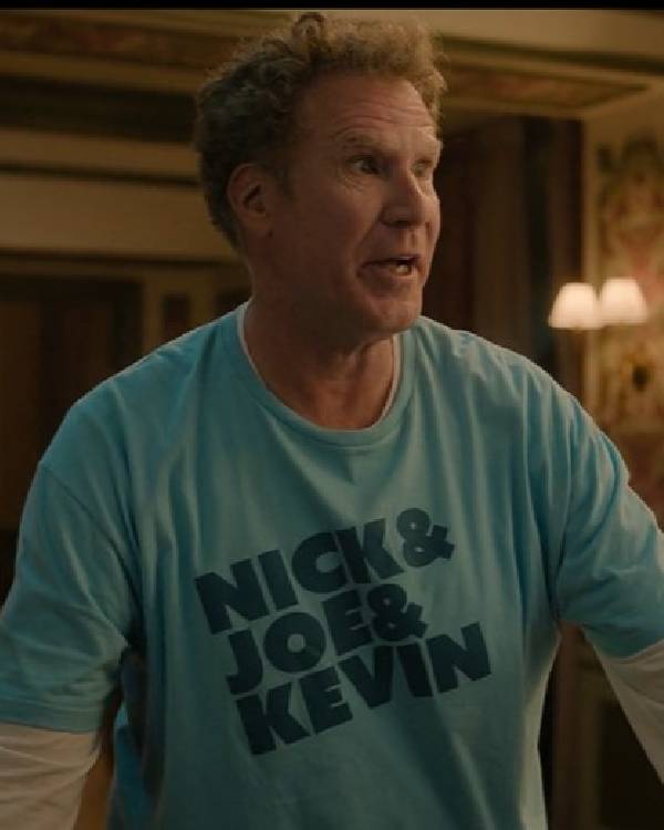A Very Jonas Christmas Will Ferrell Blue Shirt