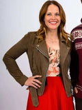 A Cherry Pie Christmas Katie Leclerc Suede Leather Jacket