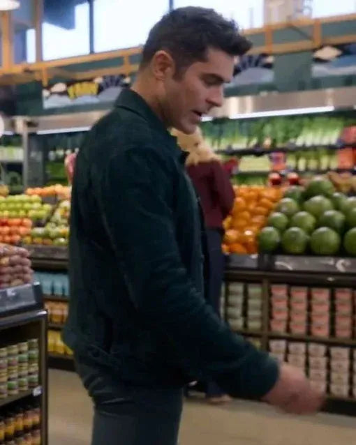 A Family Affair 2024 Zac Efron Black Suede Leather Jacket