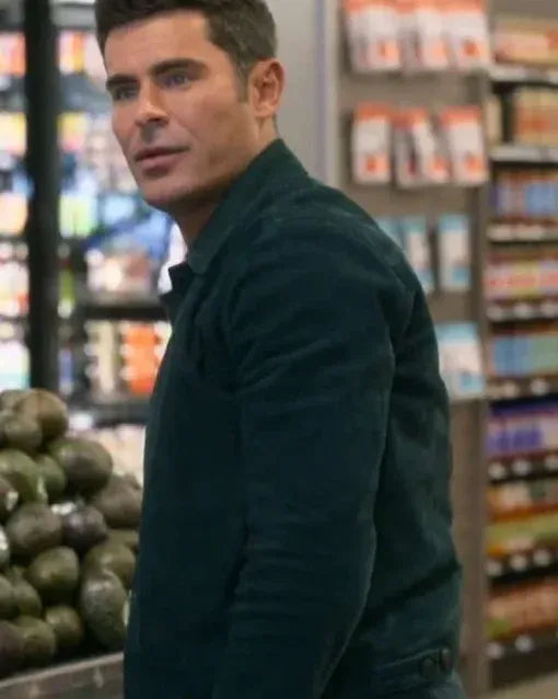 A Family Affair 2024 Zac Efron Black Suede Leather Jacket