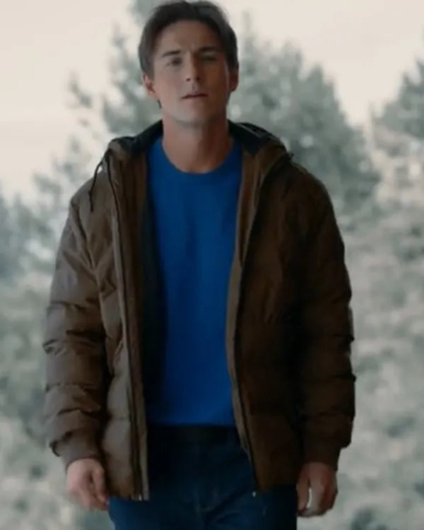 A Make or Break Holiday Evan Roderick Brown Puffer Jacket