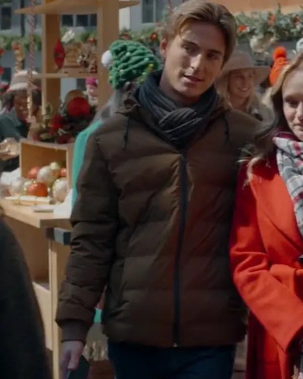 A Make or Break Holiday Evan Roderick Brown Puffer Jacket