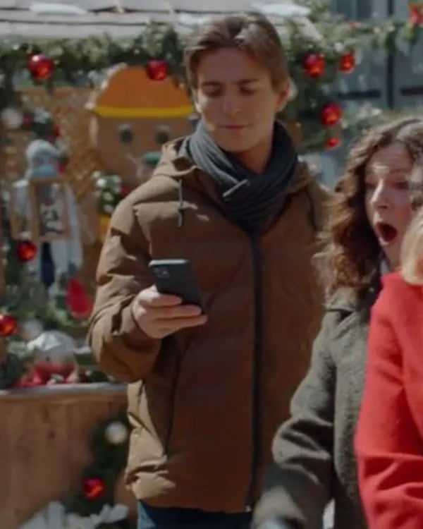 A Make or Break Holiday Evan Roderick Brown Puffer Jacket