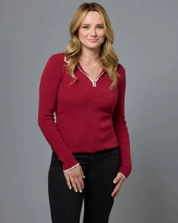 A Make or Break Holiday Hunter King Red Half Zip Top