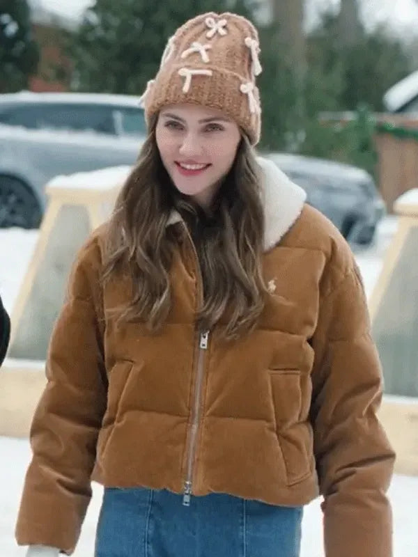 A Merry Little Ex-Mas Emily Hall Corduroy Puffer Jacket