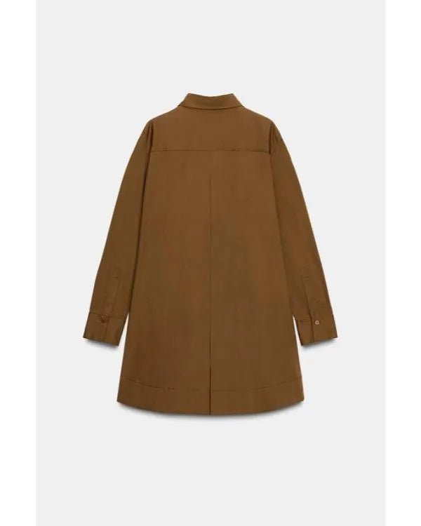 A Nossa Tarde 2025 Tânia Ribas de Oliveira Brown Shirt Dress