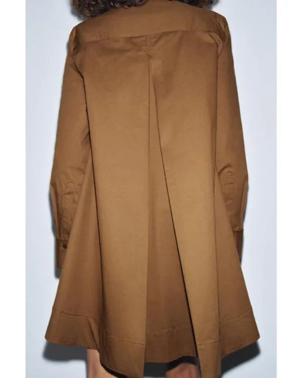 A Nossa Tarde 2025 Tânia Ribas de Oliveira Brown Shirt Dress