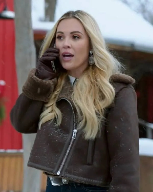 A Wild West Christmas Natalie Hall Brown Suede Jacket