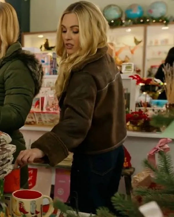 A Wild West Christmas Natalie Hall Brown Suede Jacket
