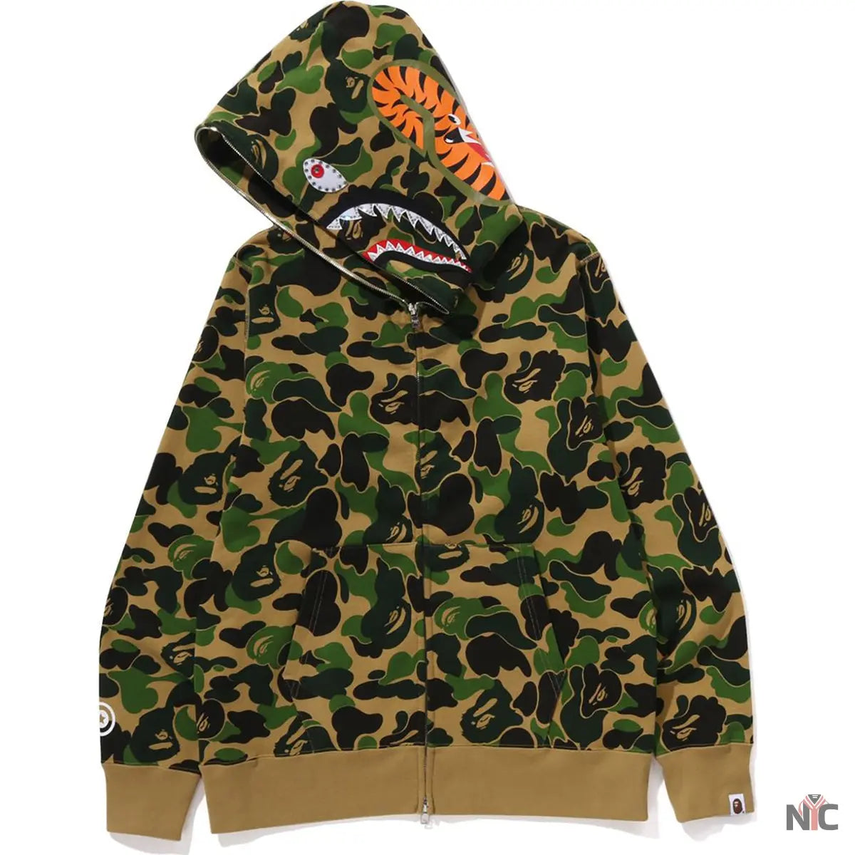 Abc Camo Crystal Stone Shark Full Zip Hoodie Mens Clanton Jacket
