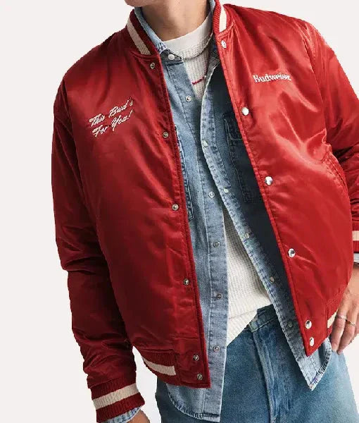 Abercrombie Budweiser Varsity Jacket USA Jackets