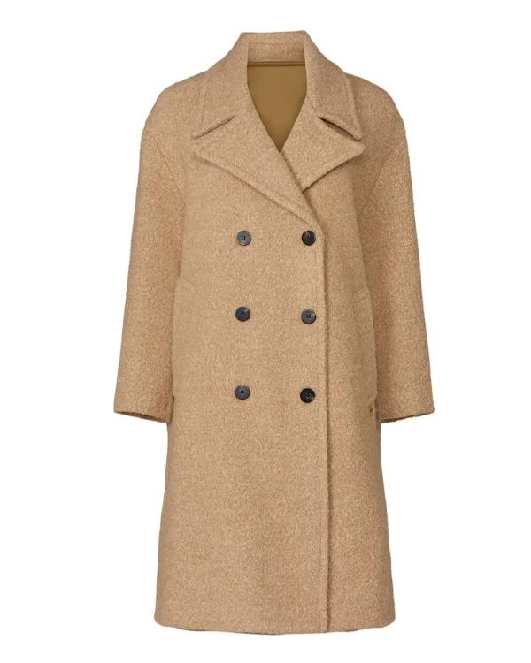 Access Hollywood 2025 Emily Orozco Bouclé Beige Coat