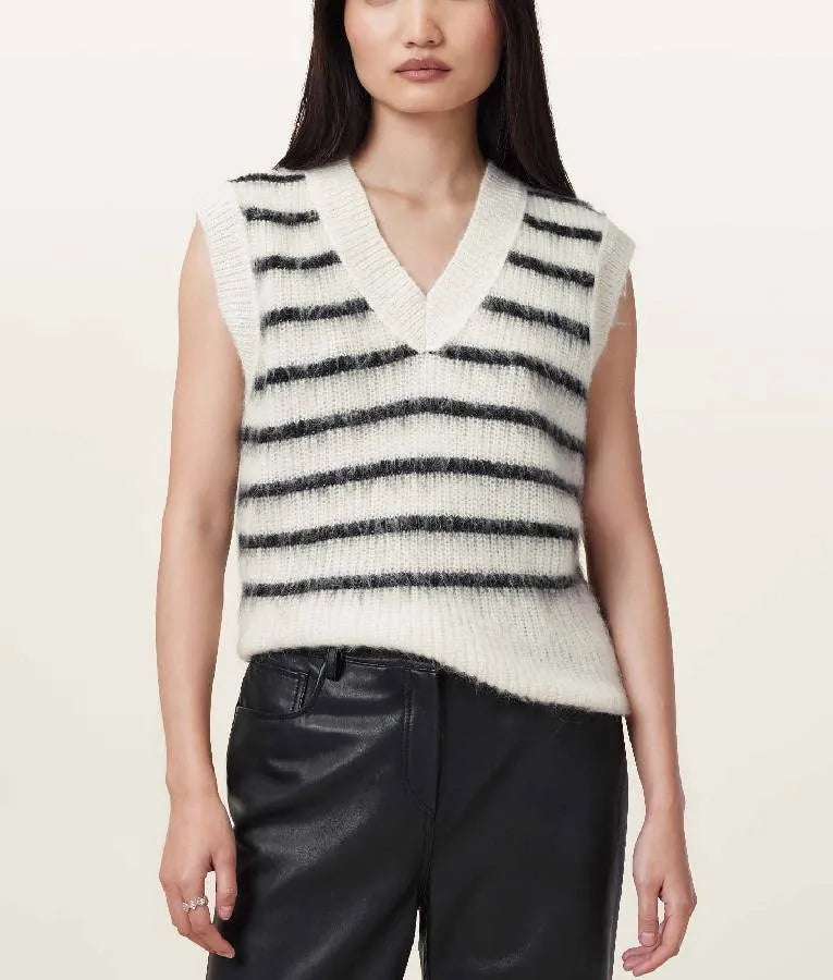 Access Daily 2025 Scott Evanss Striped Sweater Vest