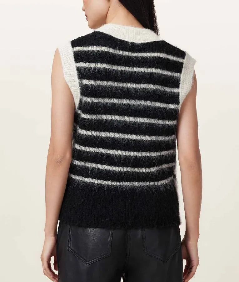 Access Daily 2025 Scott Evanss Striped Sweater Vest