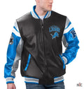 Detroit Lions Full-zip Leather Jacket Clanton Jacket