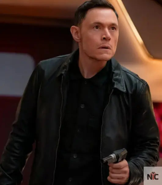 Lift 2024 Burn Gorman Black Leather Jacket Clanton Jacket