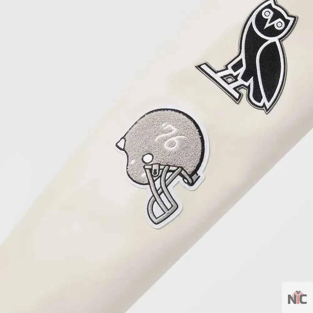 OVO X NFL Las Vegas Raiders Varsity Jacket Clanton Jacket