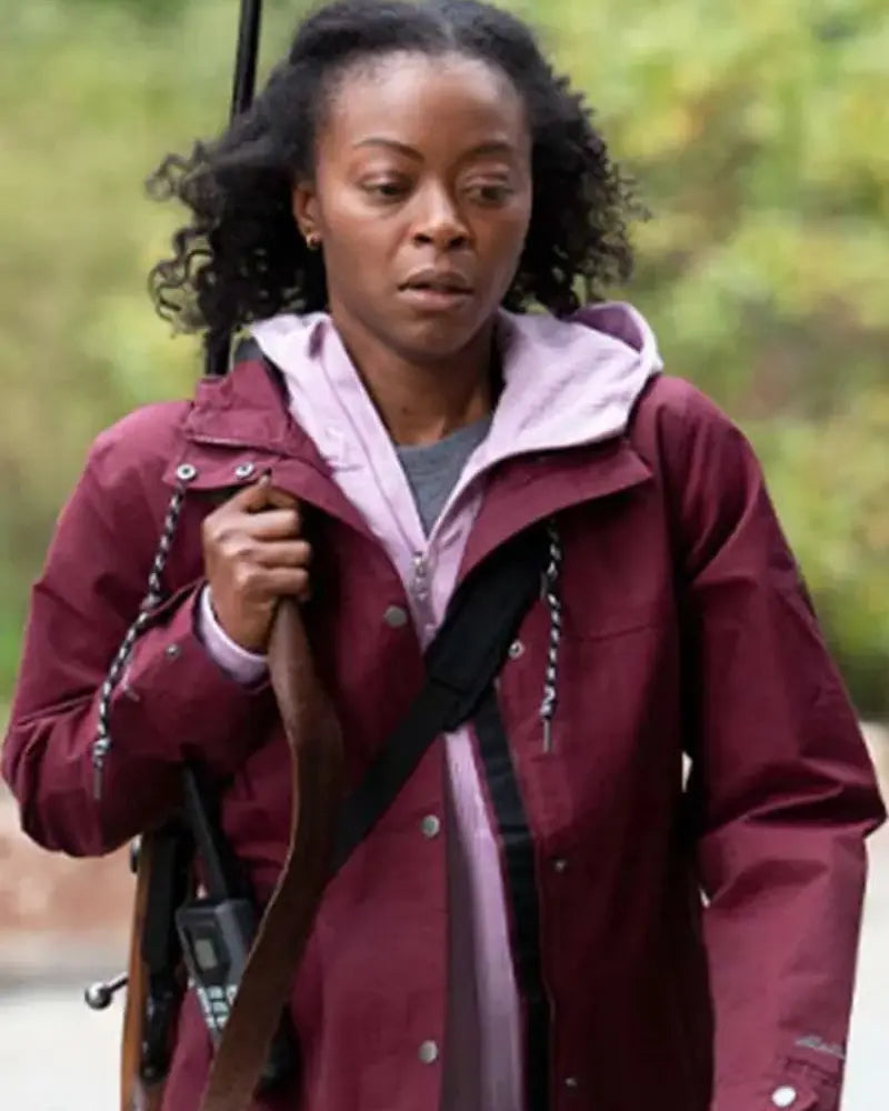 Parallel 2024 Danielle Deadwyler Maroon Hooded Jacket Clanton Jacket