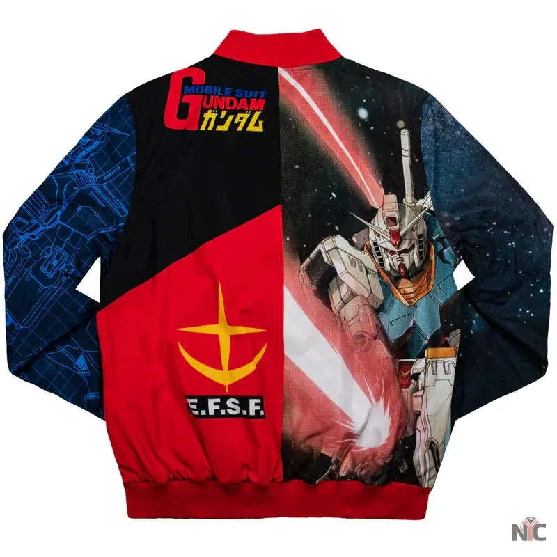 RX-78-2 Big Print Bomber Jacket Clanton Jacket