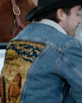 A Wild West Christmas Joey Scarpellino Horse Printed Denim Jacket